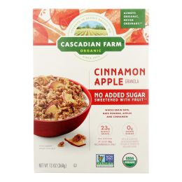 Cascadian Farm - Cerl Cinnamon Apple No Sugar - Case of 6 - 13 OZ