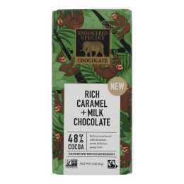 Endangered Species Chocolate - Chocolate Bar Milk Carml Sloth - Case of 12-3 OZ