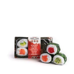 Fabcat Tray Sushi Rolls 6 Count 3 Pack