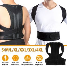 Unisex Back Posture Corrector Lumbar Upper Back Clavicle Shoulder Brace Belt (size: L)
