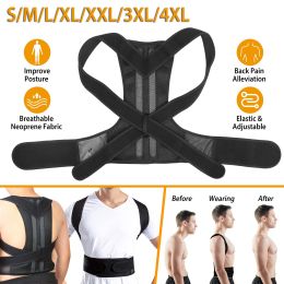 Unisex Back Posture Corrector Lumbar Upper Back Clavicle Shoulder Brace Belt (size: XL)
