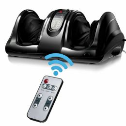 Therapeutic Shiatsu Foot Massager with High Intensity Rollers (Color: Black)