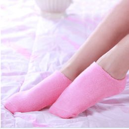 Moisturize Soften Repair Cracked Skin Gel Spa Collagen Gloves/Socks Foot Care Tools (Type: Socks)